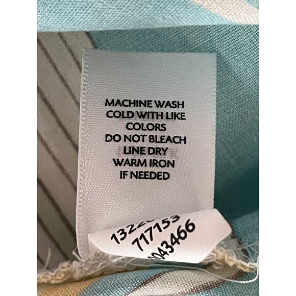 J. Jill Silk Top 2X Button Up Long Sleeve Stripe Classic Nautical Work Classic - Picture 8 of 9